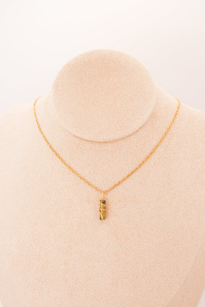 Pendentif | Mini piliers en Jade "Fleurs de prunier"